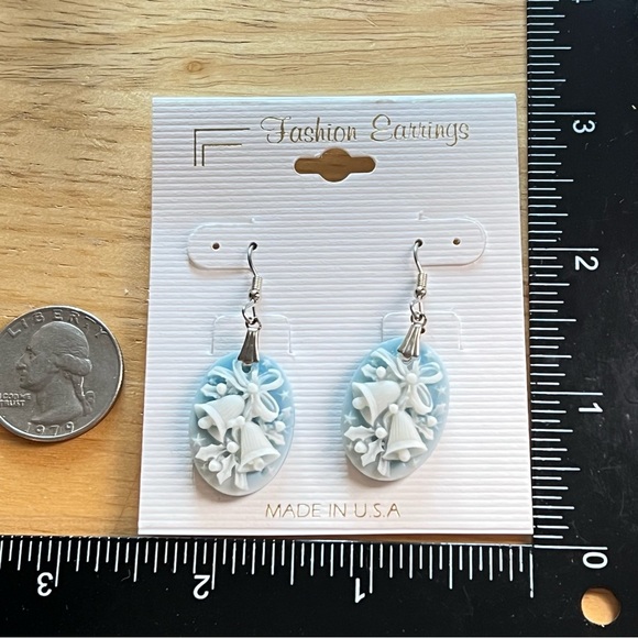 New Ceramic Christmas Bells Hook Fashion Earrings - Picture 4 of 6